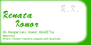 renata komor business card